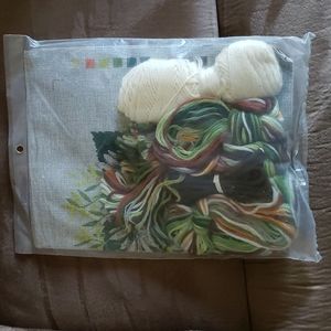 Bucilla brand needlepoint pillow kit. 14"